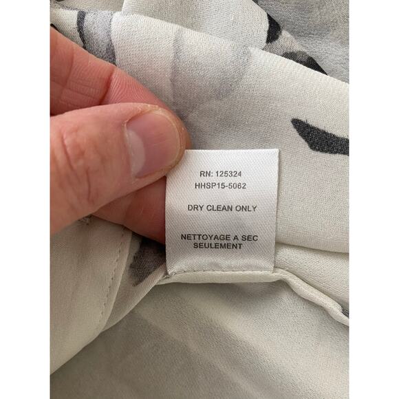 Haute Hippie Women's S Cream Black Flying Birds Flowy Silk Tank Top - Picture 9 of 9